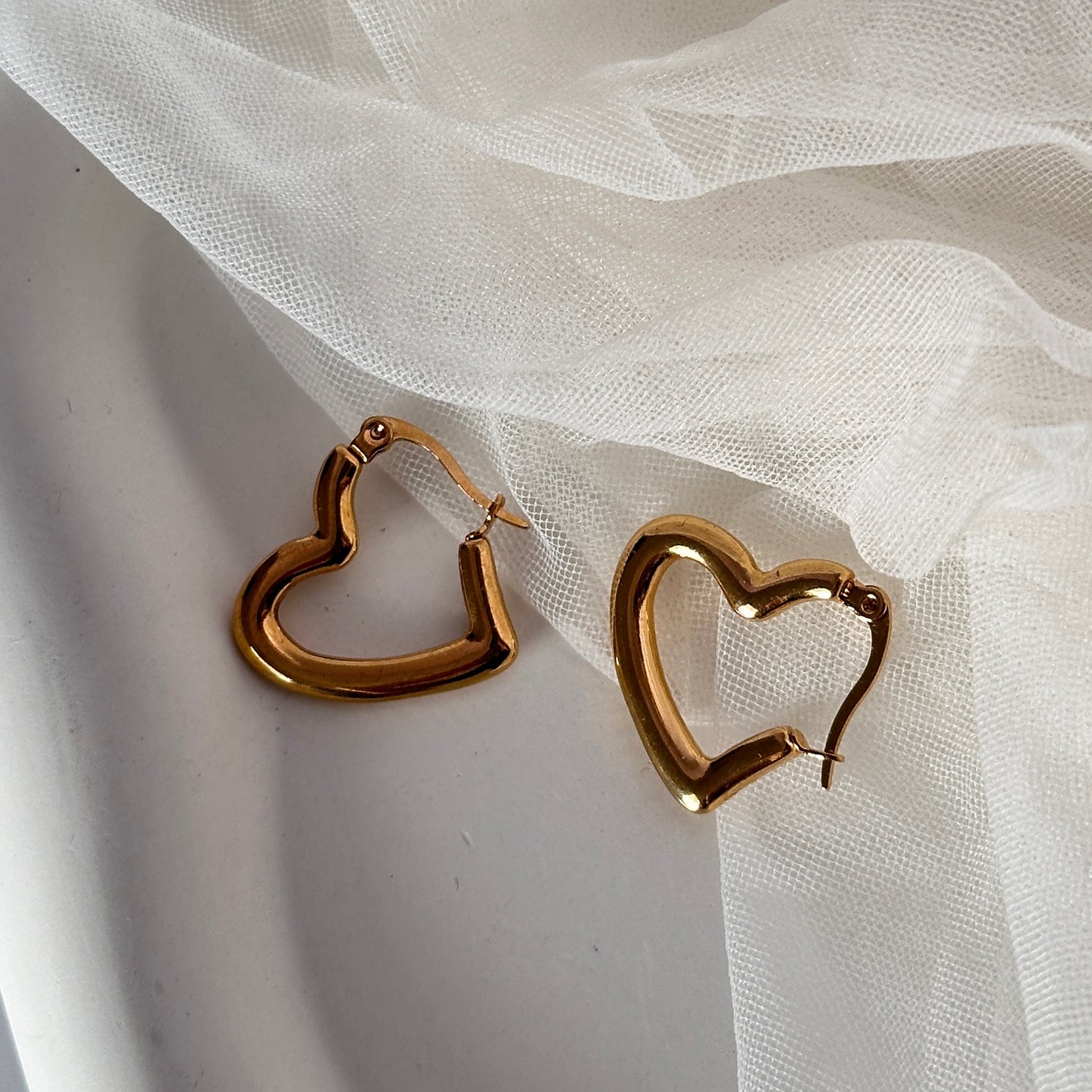 Open heart earrings