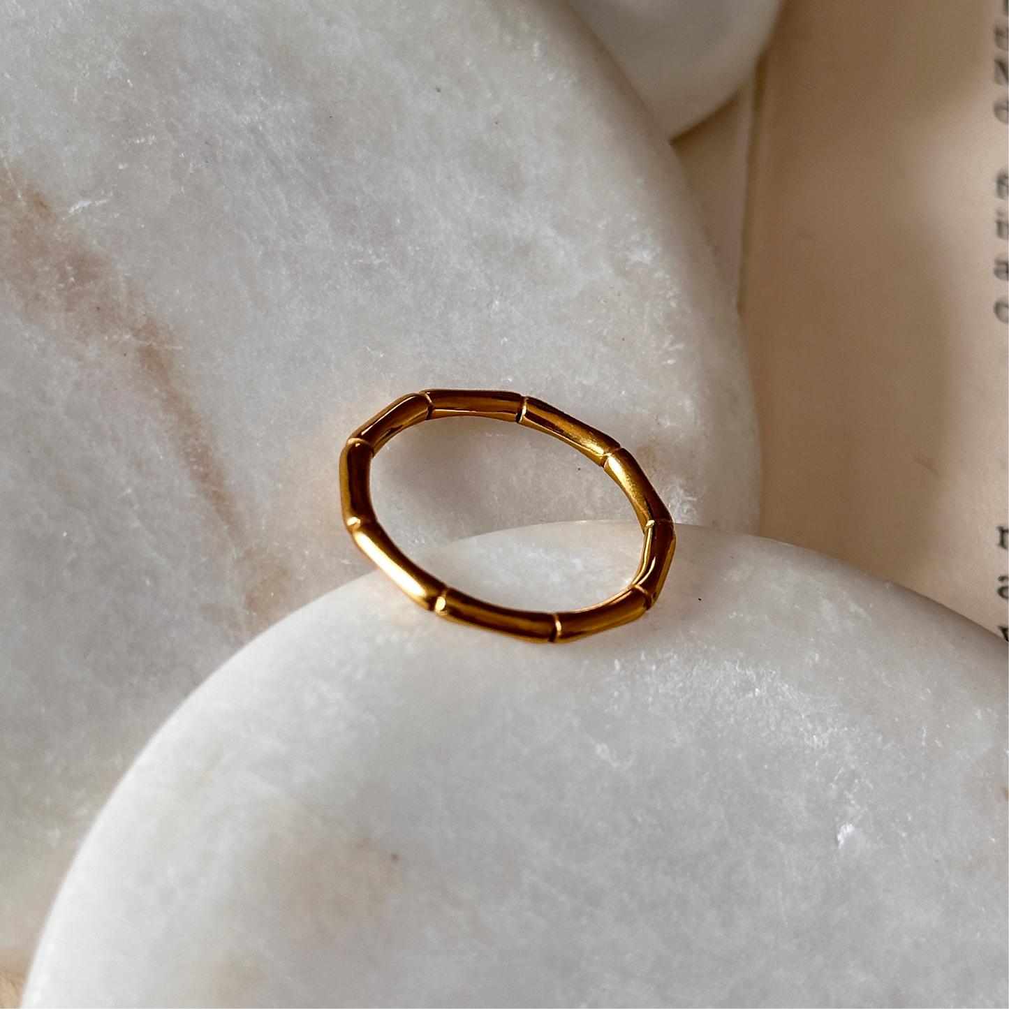 Golden slim ring