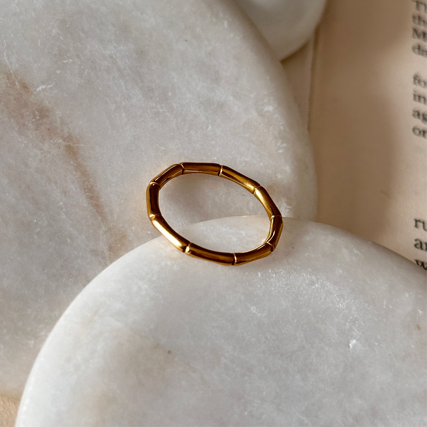 Golden slim ring