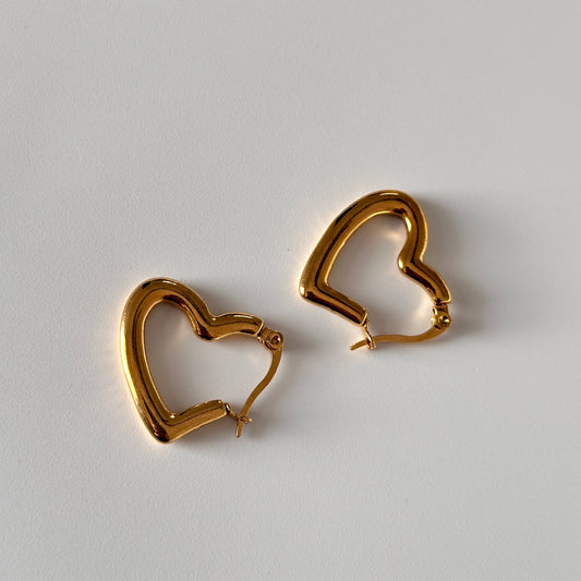 Open heart earrings