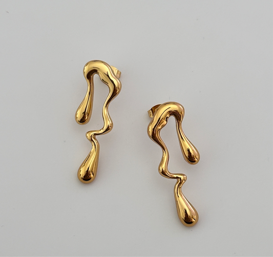 Liquid gold earrings